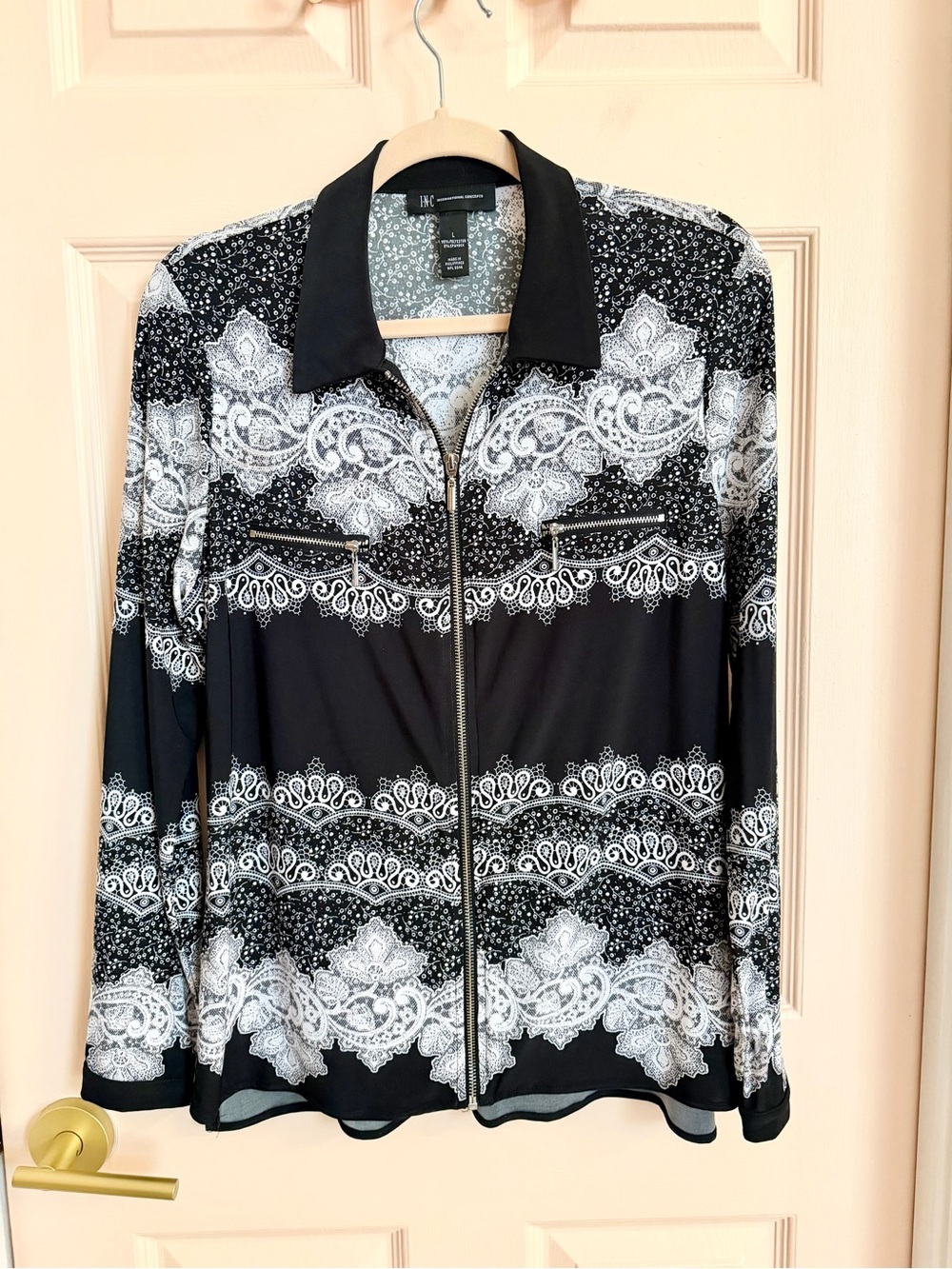 Black zip up INC light jacket